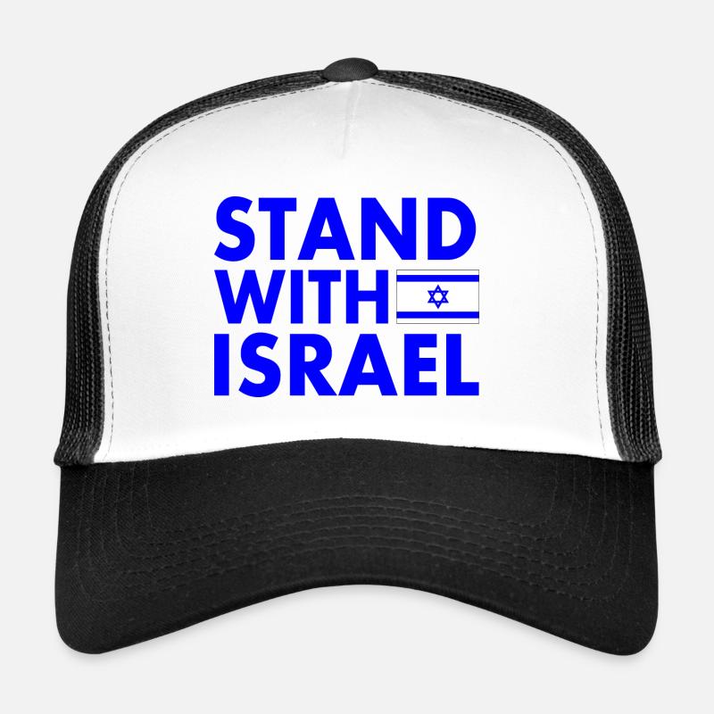Stand with israel - Trucker Cap - Weiß/Schwarz