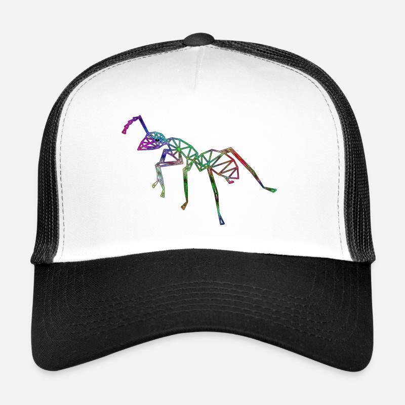 Gitter Ameise Neon Farben - Trucker Cap - Weiß/Schwarz