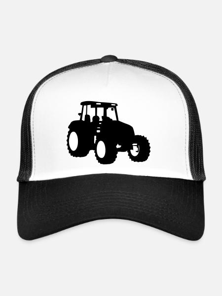 Tractor, Tracteur - Casquette trucker  - blanc/noir - Devant