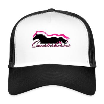 Quarterhorses - Trucker Cap - Weiß/Schwarz - Vorne