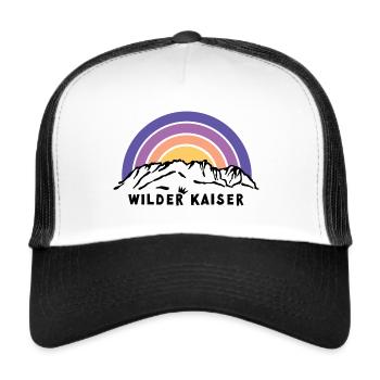 Wilder Kaiser Tirol Kitzbühel Österreich Souvenir - Trucker Cap - Weiß/Schwarz - Vorne