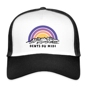Dents du Midi Switzerland Mountain Valais Valais Souvenir - Trucker Cap - white/black - Front