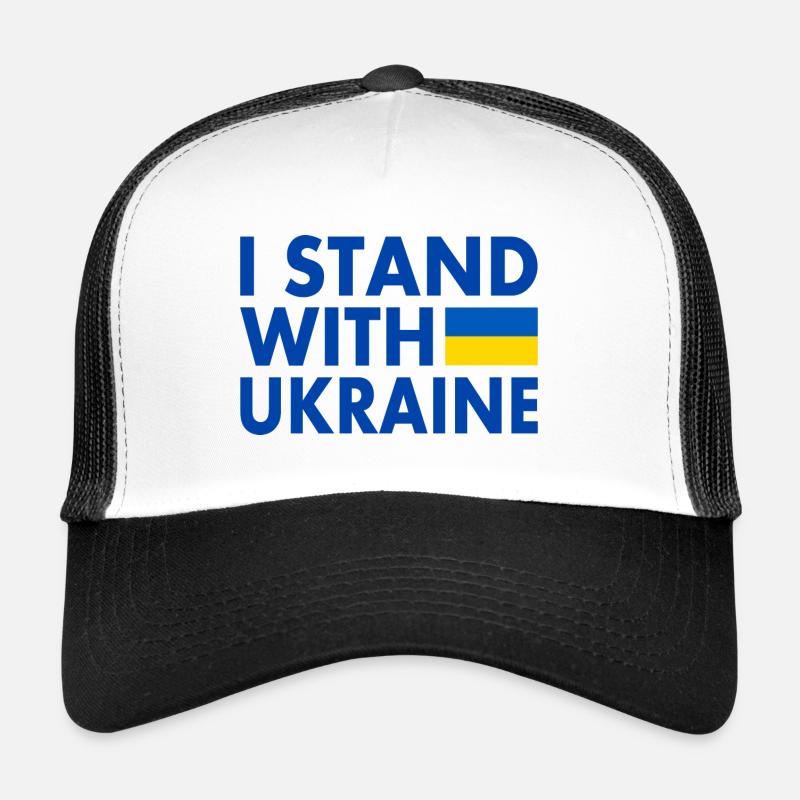 I stand with ukraine - Trucker Cap - Weiß/Schwarz