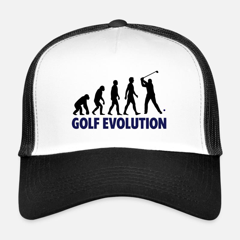 Golf Evolution Sport Motif Trucker Cap