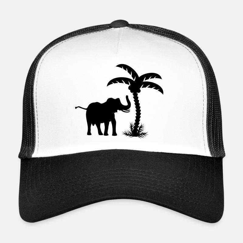 l'éléphant et le palmier / elephant 'n palmtree ( Casquette trucker 