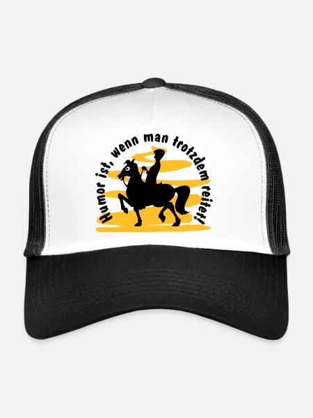 funny horse design - Trucker Cap - white/black - Front
