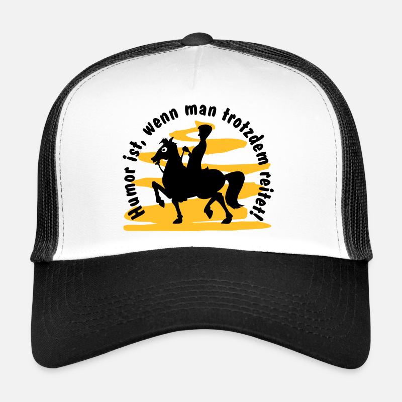 funny horse design - Trucker Cap - white/black