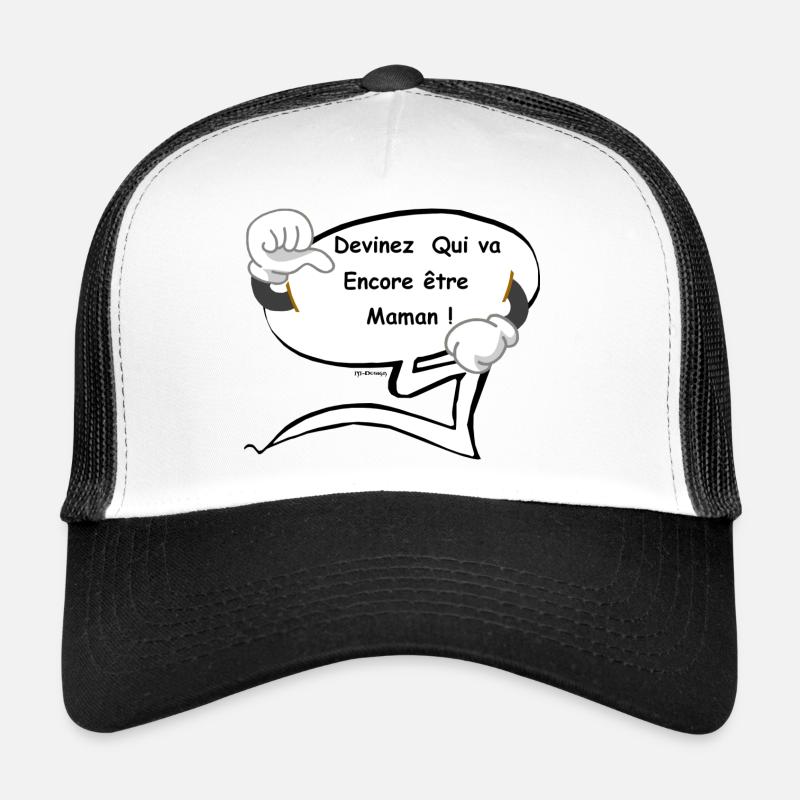 Encore Maman - Casquette trucker  - blanc/noir