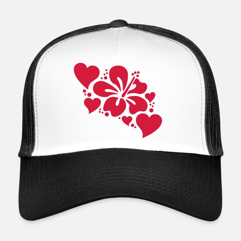 hibiscus with hearts Trucker Cap