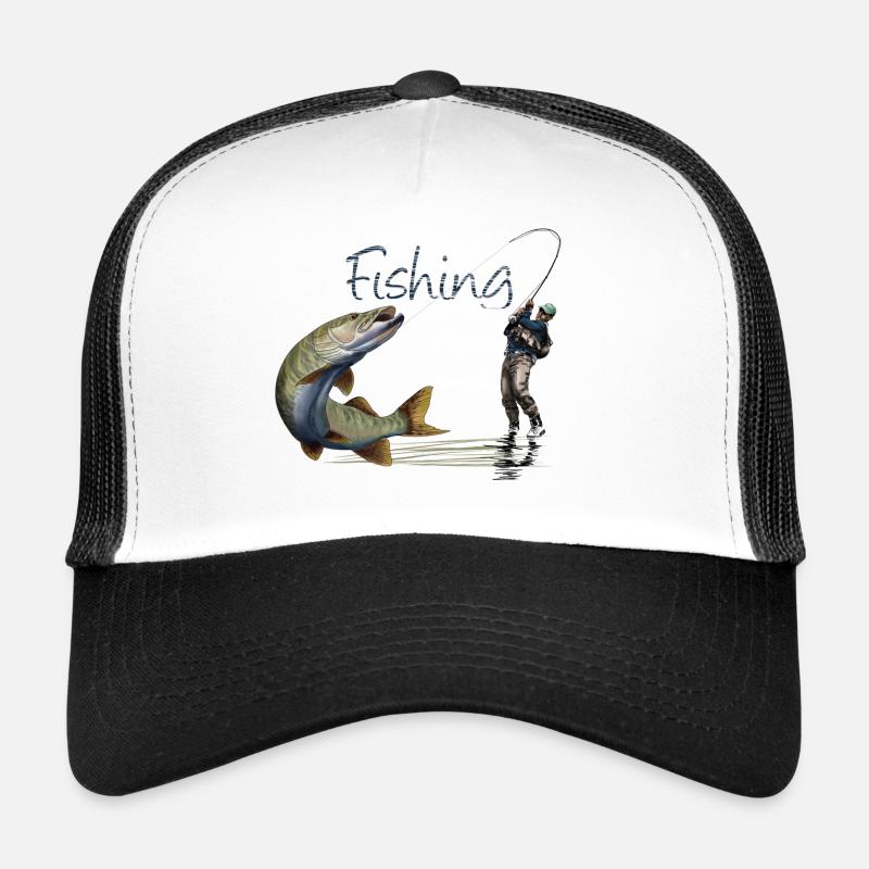 Fishing - Casquette trucker  - blanc/noir