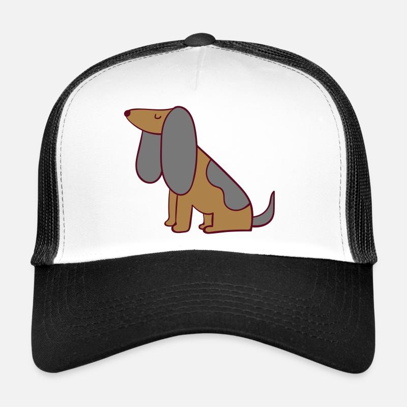 Hund - Trucker Cap - Weiß/Schwarz