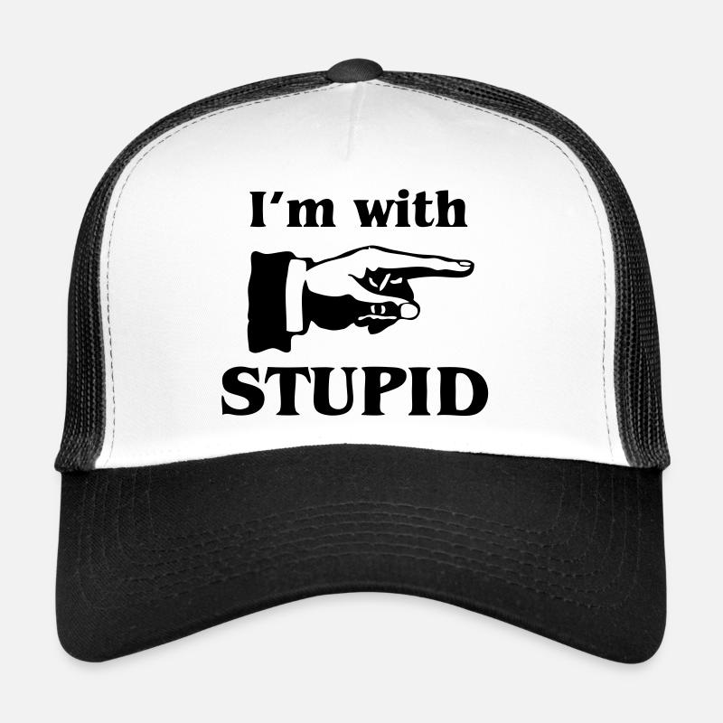 im with stupid - Trucker Cap - Weiß/Schwarz