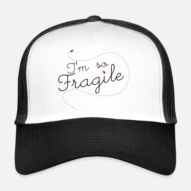 fragile - Casquette trucker  - blanc/noir