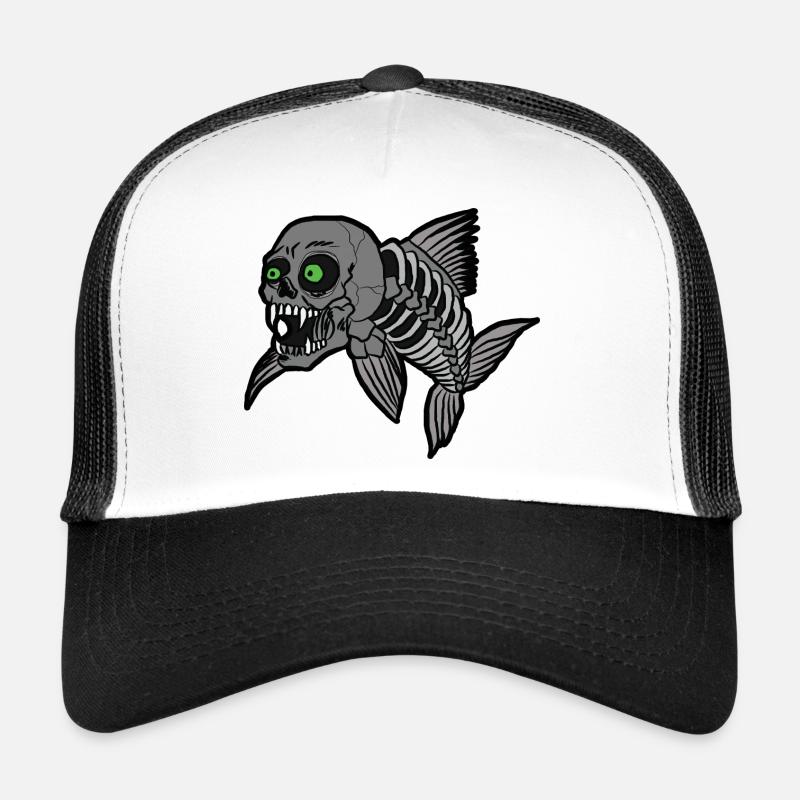 Fischgraete - Trucker Cap - Weiß/Schwarz