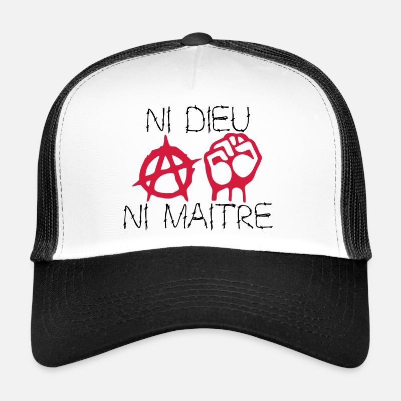 ni dieu ni maitre - Casquette trucker  - blanc/noir