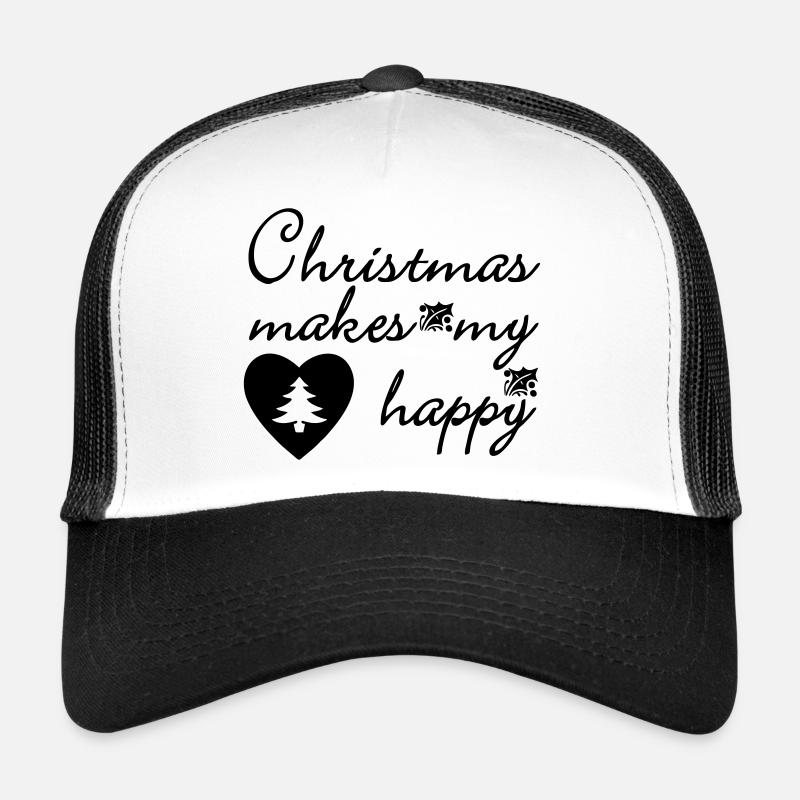 Weihnachten Christmas Spruch Geschenk - Trucker Cap - Weiß/Schwarz