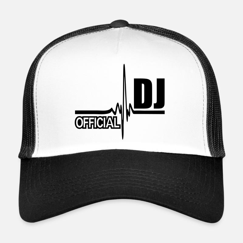 dj officiel - Casquette trucker  - blanc/noir