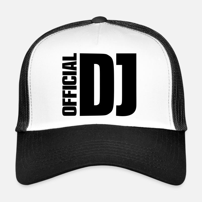 DJ - Casquette trucker  - blanc/noir