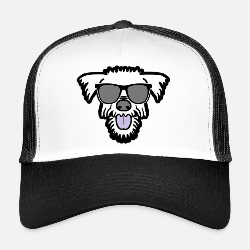 cool dog in the summer holidays Trucker Cap