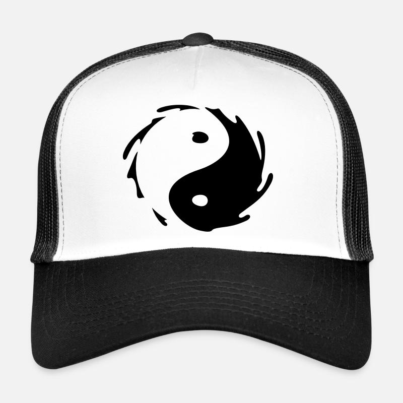 Yin-Yang Splash - Trucker Cap - white/black