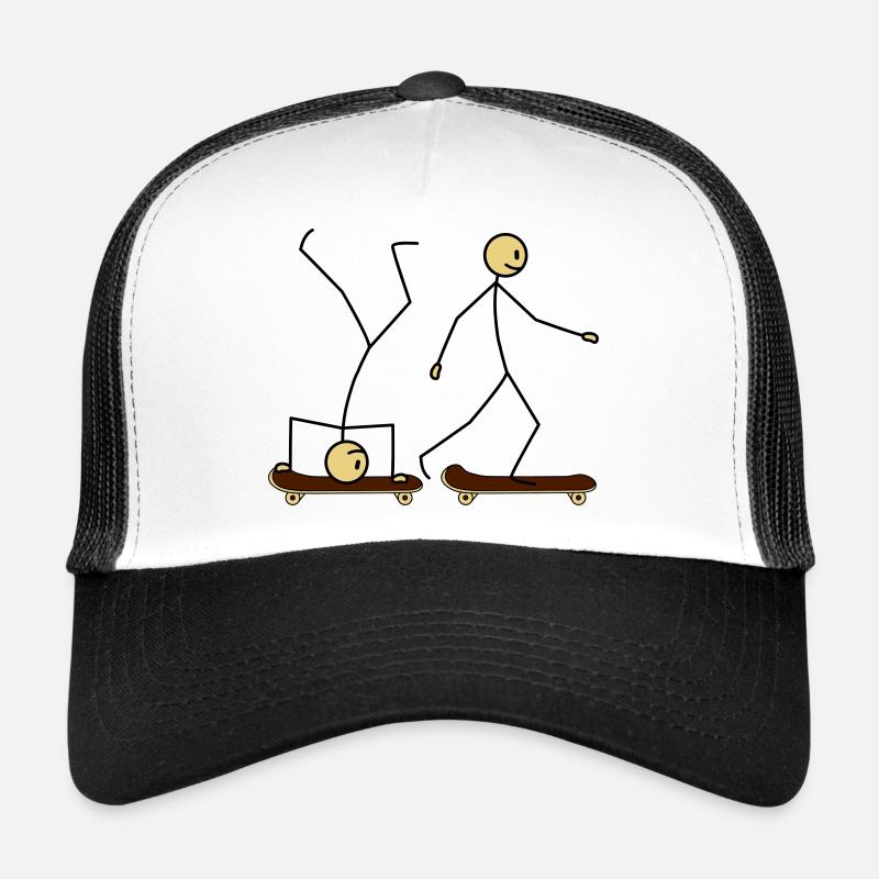 Skateboard Fun - Casquette trucker  - blanc/noir