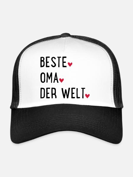 Meilleure grand-mère - Casquette trucker  - blanc/noir - Devant