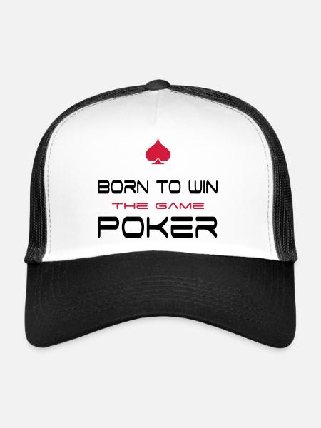 poker - Casquette trucker  - blanc/noir - Devant