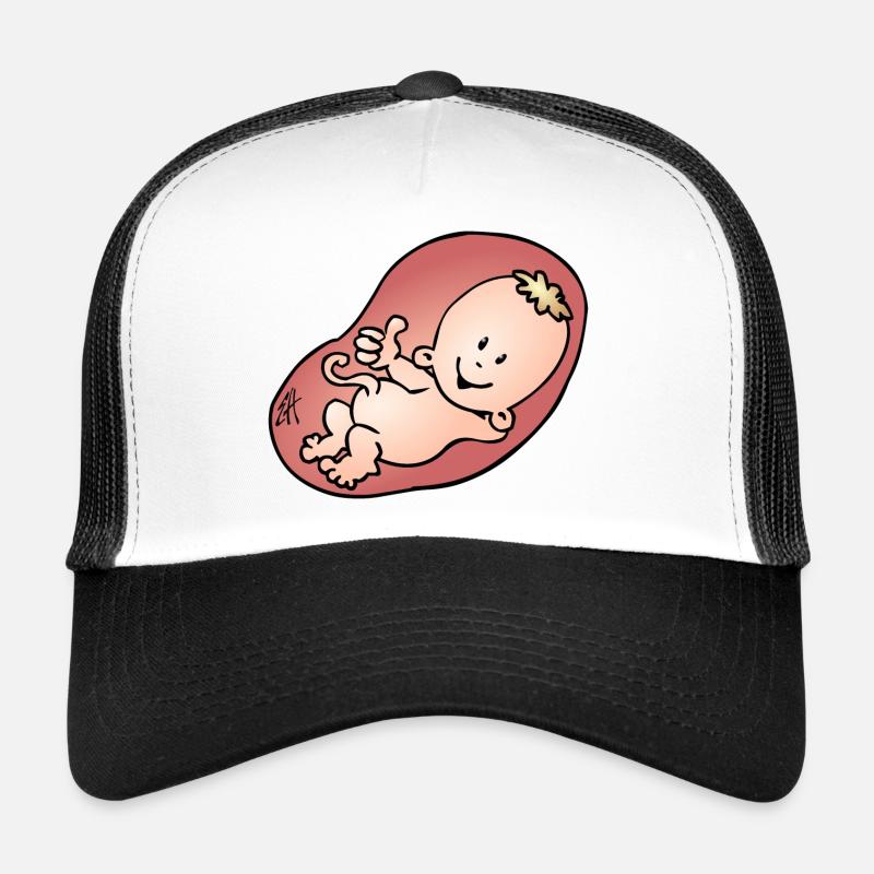 Pregnant - pregnancy - Trucker Cap - white/black