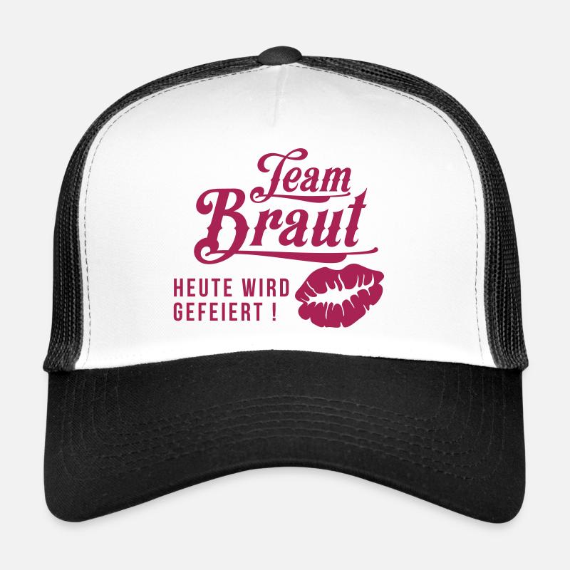Tream Braut - Junggesellinnenabschied - Trucker Cap - Weiß/Schwarz