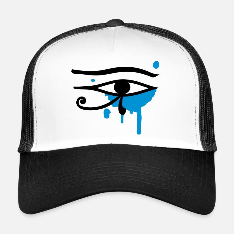 L'oeil d'Horus - Casquette trucker  - blanc/noir