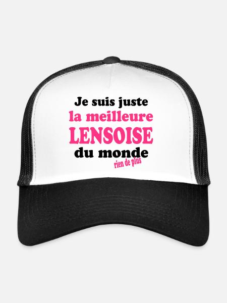 Je suis juste la meilleure lensoise du monde - Casquette trucker  - blanc/noir - Devant