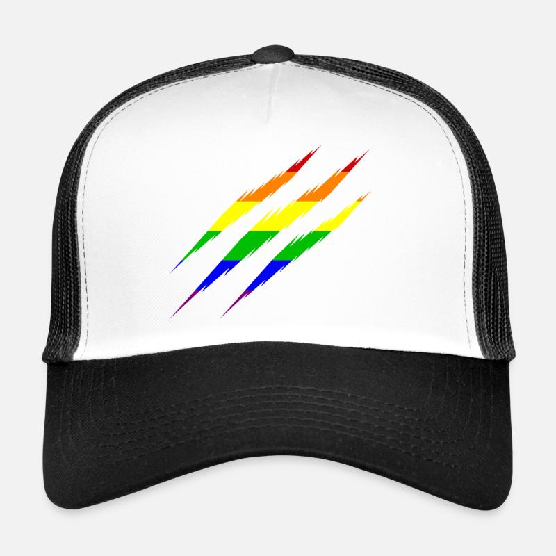 Rayures LGBT Rainbow Casquette trucker 