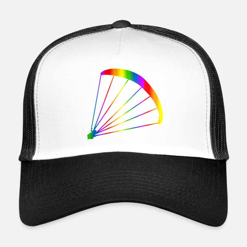 Bunter Gleitschirm Regenbogen Trucker Cap