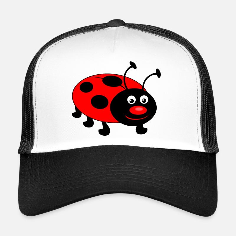 marienkäfer kind geschenk - Trucker Cap - Weiß/Schwarz