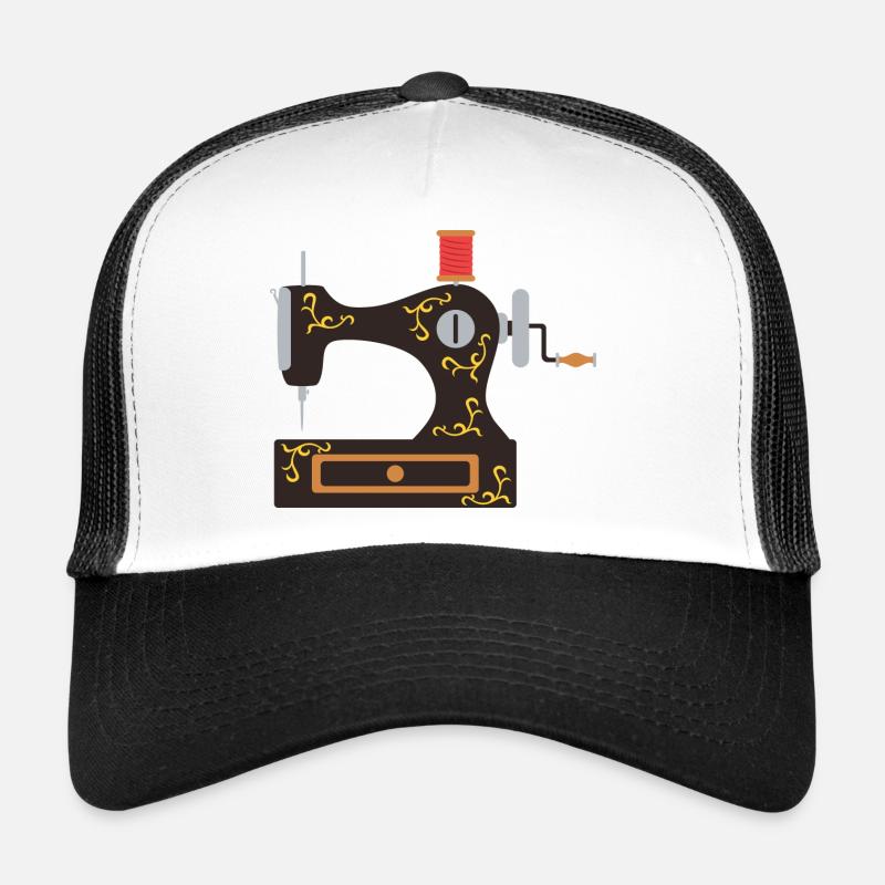 Nähmaschine - Trucker Cap - Weiß/Schwarz