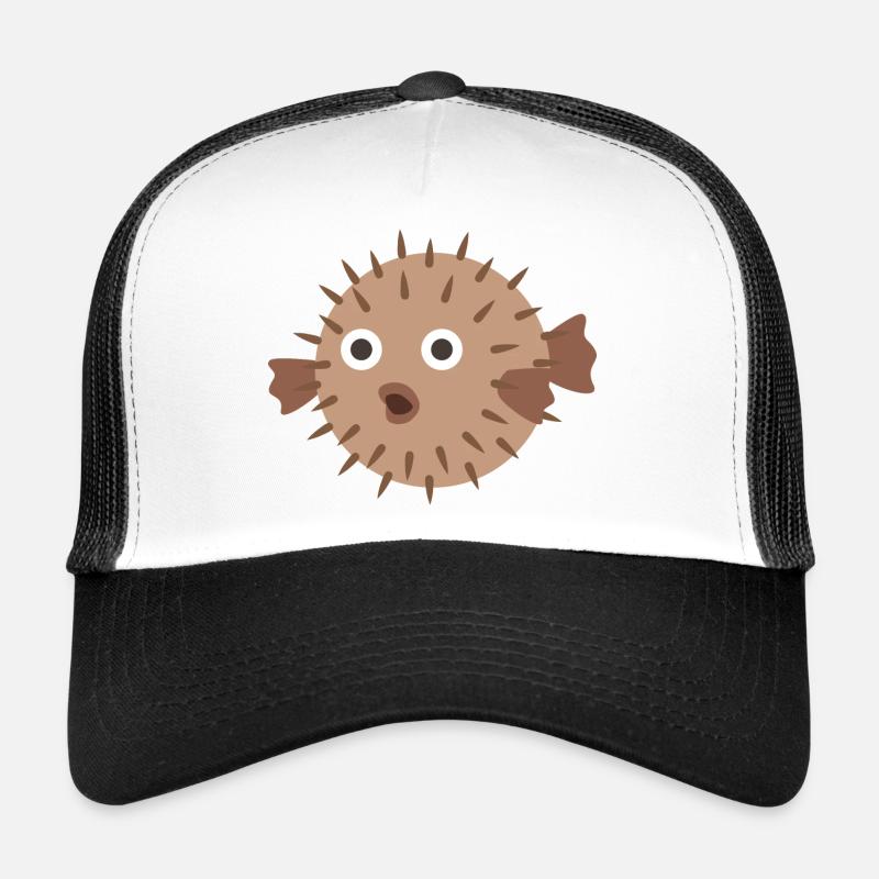 Puffer fish - Trucker Cap - white/black