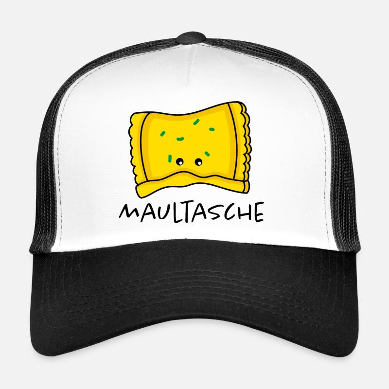 Lustige Maultasche - Trucker Cap - Weiß/Schwarz