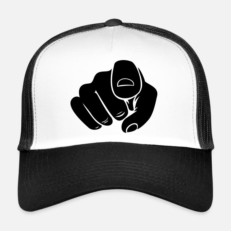 Pointer la main du doigt Casquette trucker 