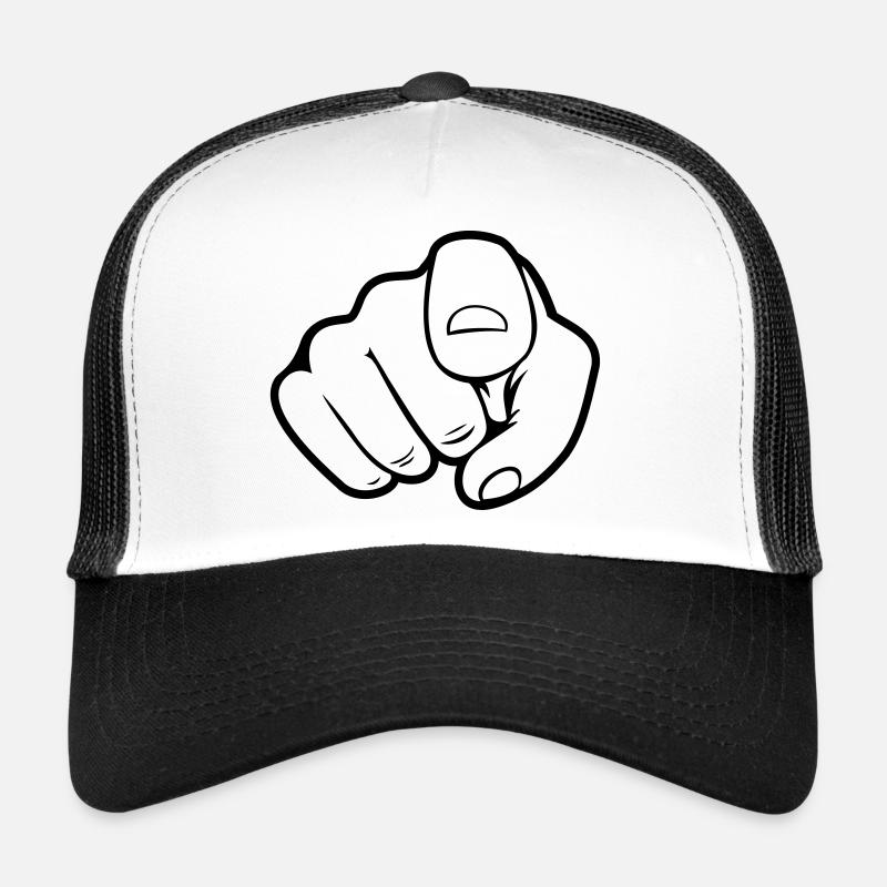 Finger Zeigen Hand Trucker Cap