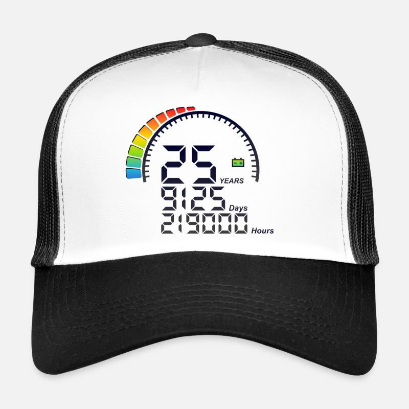 25 Year years Zähler Geburtstag days Geschwindigkeit Trucker Cap