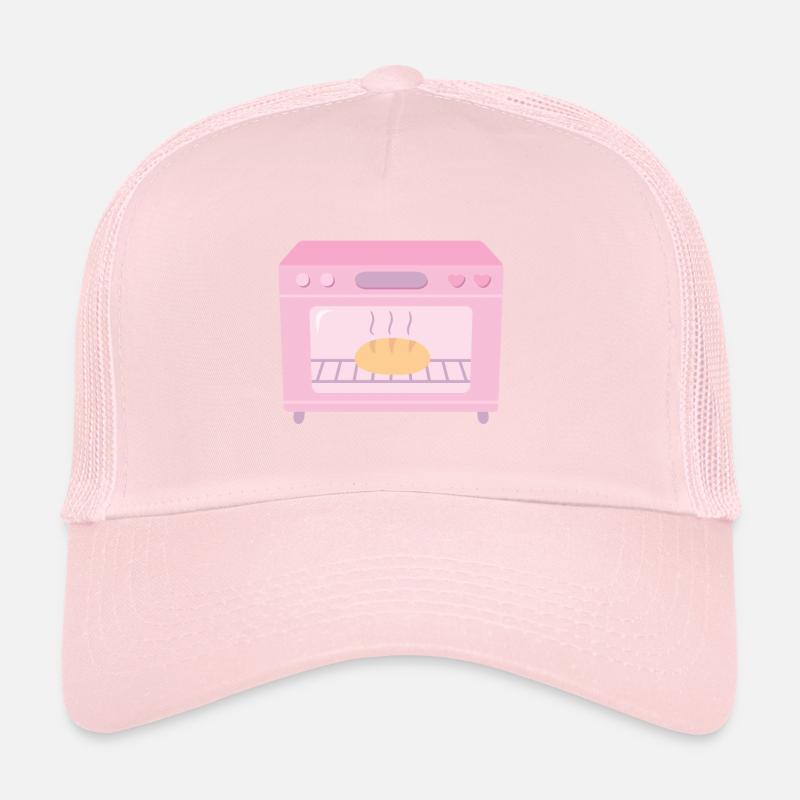 Petit pain mignon dans le four rose Casquette trucker 