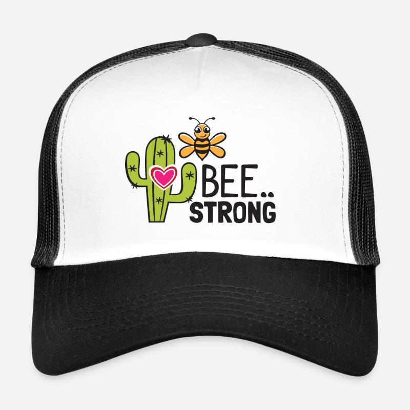 Bee Strong Lovely Cactus Casquette trucker 