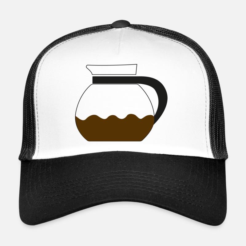 Kaffeepot - Trucker Cap - Weiß/Schwarz