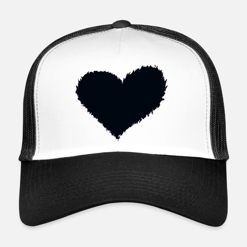 Coeur noir brûlant Casquette trucker 
