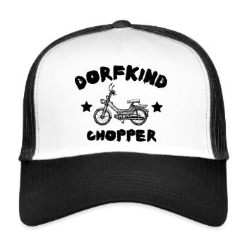 Village Mofa Village Child Moped Scooter - Trucker Cap - white/black - Front