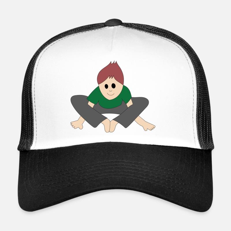 Yoga pose the turtle Trucker Cap