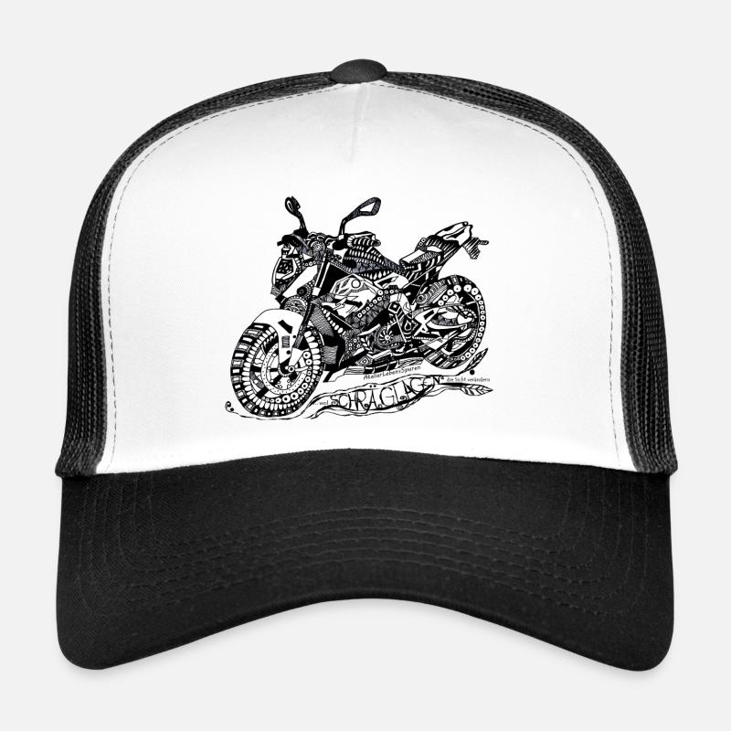 Bikerspruch - Trucker Cap - Weiß/Schwarz