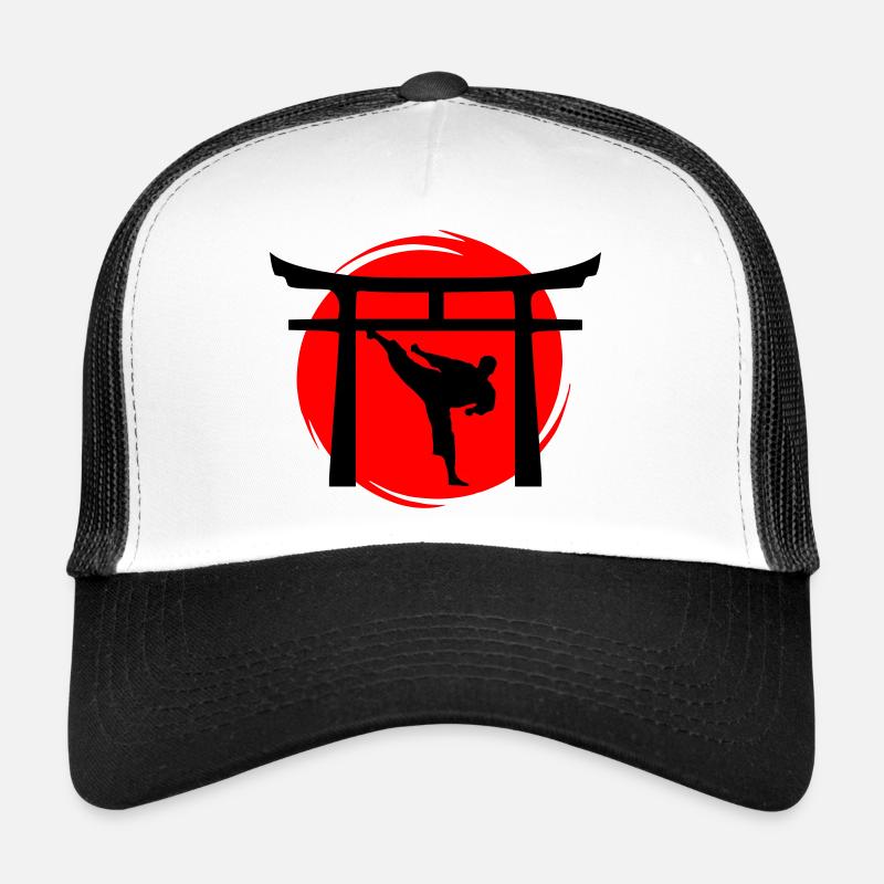 Yokogeri Torii - Casquette trucker  - blanc/noir