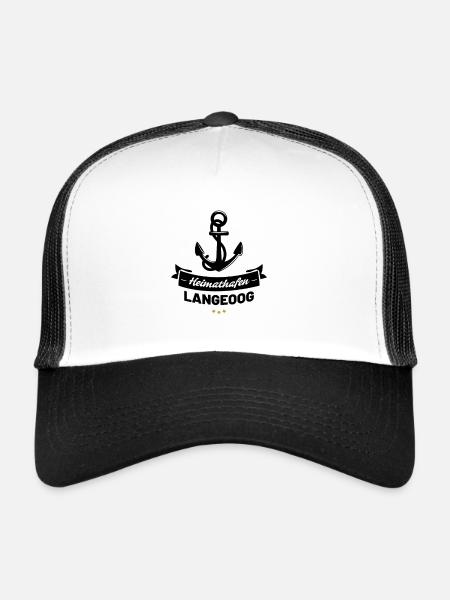 Heimathafen Langeoog - Trucker Cap - Weiß/Schwarz