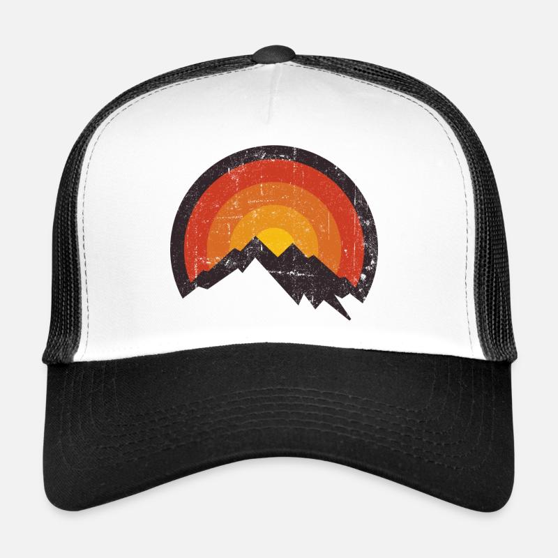 Sunset Mountain Arc - Trucker Cap - white/black